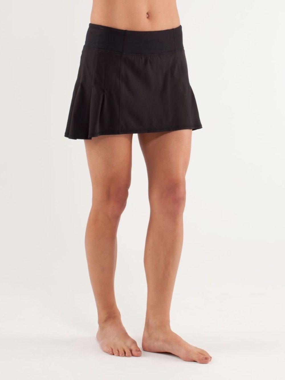 Lululemon Run In The Sun Skirt Skort SZ 8 Vintage Rare Black Luxtreme